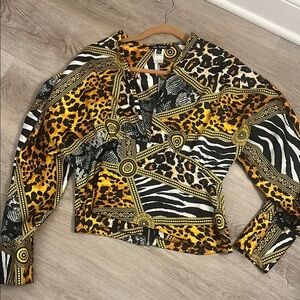 Stylish Animal Print Women's Top